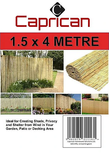 Natural Peeled Reed Screening Roll Garden Screen Fence Fencing Panel H 1.5m X W 4m 6 Natural Peeled Reed Screening Roll Garden Screen Fence Fencing Panel H 1.5m X W 4m - Image 4