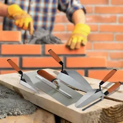 New 5pc Tradesman Trowel Set Brick Jointer Hand Brick Plastering Builders -Leaf Shop new 5pc tradesman trowel set brick jointer hand brick plastering builders5056316719049 02c MP