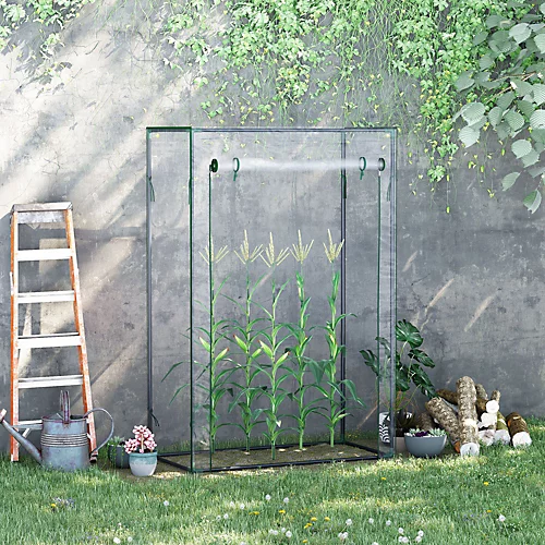 Outsunny 100 X 50 X 150cm Greenhouse W/ Zipper Roll-up Door Outdoor Transparent 3 Outsunny 100 X 50 X 150cm Greenhouse W/ Zipper Roll-up Door Outdoor Transparent