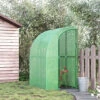 Outsunny 143 X 118 X 212cm Walk-In Lean To Wall Tunnel Greenhouse W/ Door