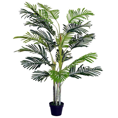 Outsunny 150cm(5ft) Palm Tree Artificial Faux Decor Green Plant Home Office 4 Outsunny 150cm(5ft) Palm Tree Artificial Faux Decor Green Plant Home Office - Image 2