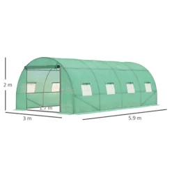 Outsunny 6 X 3M Polytunnel Walk-in Garden Greenhouse With Zip Door And Windows 8 Outsunny 6 X 3M Polytunnel Walk-in Garden Greenhouse With Zip Door And Windows -Leaf Shop outsunny 6 x 3m polytunnel walk in garden greenhouse with zip door and windows5056534537876 03c MP