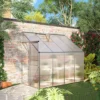 Outsunny 8.3FT X 4FT Walk-In Garden Greenhouse Aluminum Frame Polycarbonate -Leaf Shop outsunny 8 3ft x 4ft walk in garden greenhouse aluminum frame polycarbonate5056534545802 01c MP