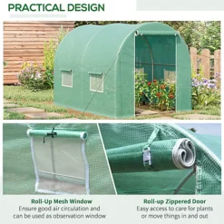 Outsunny Greenhouse Polytunnel Walk-in Grow Plant Steel 3 X 2 M Outdoor -Leaf Shop outsunny greenhouse polytunnel walk in grow plant steel 3 x 2 m outdoor5055974868762 06c MP