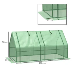 Outsunny Mini Small Greenhouse With Steel Frame & PE Cover & Zippered Window -Leaf Shop outsunny mini small greenhouse with steel frame pe cover zippered window5056534582227 03c MP