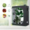 Outsunny Mylar Hydroponic Grow Tent With Floor Tray For Indoor Plant Black Green -Leaf Shop outsunny mylar hydroponic grow tent with floor tray for indoor plant black green5056029842218 01c MP