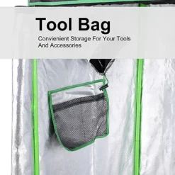 Outsunny Mylar Hydroponic Grow Tent With Floor Tray For Indoor Plant Black Green -Leaf Shop outsunny mylar hydroponic grow tent with floor tray for indoor plant black green5056029842218 06c MP