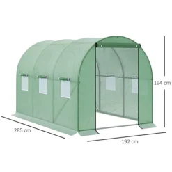 Outsunny Polytunnel Walk-in Garden Greenhouse With Zip Door And Windows 3 X 2M -Leaf Shop outsunny polytunnel walk in garden greenhouse with zip door and windows 3 x 2m5055974862210 03c MP