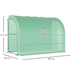 Outsunny Walk-In Tunnel Wall Greenhouse With Windows And Doors, 2 Tiers 8 Outsunny Walk-In Tunnel Wall Greenhouse With Windows And Doors, 2 Tiers -Leaf Shop outsunny walk in tunnel wall greenhouse with windows and doors 2 tiers5056534544256 03c MP