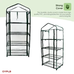 Oypla Growhouse 4-Tier Mini Garden Greenhouse Ideal For Propagating Seeds And Bringing-on Plants -Leaf Shop oypla growhouse 4 tier mini garden greenhouse ideal for propagating seeds and bringing on plants5056233250946 06c MP
