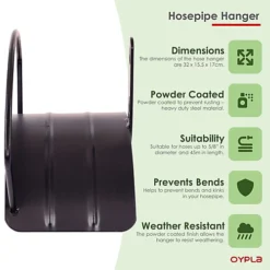 Oypla Heavy Duty Wall Mounted Garden Hose Pipe Hanger Storage Hook -Leaf Shop oypla heavy duty wall mounted garden hose pipe hanger storage hook5060544757995 03c MP