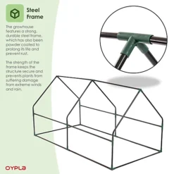 Oypla Small Steeple Growhouse Garden Plant Greenhouse With Plastic Mesh Cover - 180x90x90cm -Leaf Shop oypla small steeple growhouse garden plant greenhouse with plastic mesh cover 180x90x90cm5060544758794 04c MP