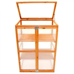 Oypla Wooden 2 Shelf Outdoor Cold Frame Cupboard Grow House