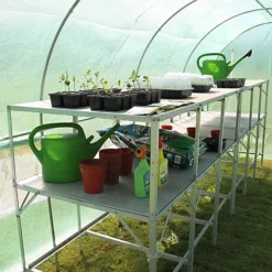 Polytunnel Greenhouse Walk In Galvanised Windows Doors Growhouse PE Cover Diameter 5 X 2m -Leaf Shop polytunnel greenhouse walk in galvanised windows doors growhouse pe cover diameter 5 x 2m5055986138365 04c MP