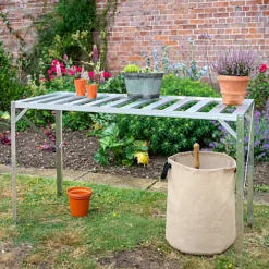 Primrose 1-Tier Traditional Garden Greenhouse Staging Silver 1.18m 9 Primrose 1-Tier Traditional Garden Greenhouse Staging Silver 1.18m -Leaf Shop primrose 1 tier traditional garden greenhouse staging silver 1 18m5055773024741 04c MP