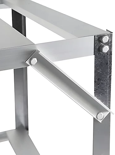 Primrose 2 Tier Traditional Greenhouse Garden Staging Silver 1.22m 4 Primrose 2 Tier Traditional Greenhouse Garden Staging Silver 1.22m - Image 2