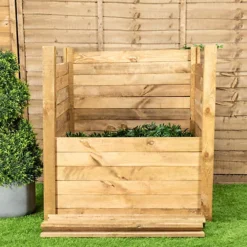Primrose Outdoor Wooden Compost Bin 1000 Litre Composter With Slatted Design 100cm -Leaf Shop primrose outdoor wooden compost bin 1000 litre composter with slatted design 100cm5056228301189 02c MP