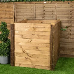 Primrose Outdoor Wooden Compost Bin 1000 Litre Composter With Slatted Design 100cm -Leaf Shop primrose outdoor wooden compost bin 1000 litre composter with slatted design 100cm5056228301189 03c MP