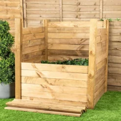 Primrose Outdoor Wooden Compost Bin 1000 Litre Composter With Slatted Design 100cm -Leaf Shop primrose outdoor wooden compost bin 1000 litre composter with slatted design 100cm5056228301189 04c MP