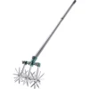 Rolling Cultivator Garden Tool - 18 Offset Blades With Adjustable Telescopic Long Handled - Measures H128 X W16cm -Leaf Shop rolling cultivator garden tool 18 offset blades with adjustable telescopic long handled measures h128 x w16cm5053335898502 01c MP