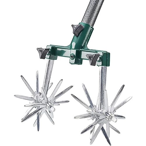 Rolling Cultivator Garden Tool - 18 Offset Blades With Adjustable Telescopic Long Handled - Measures H128 X W16cm 6 Rolling Cultivator Garden Tool - 18 Offset Blades With Adjustable Telescopic Long Handled - Measures H128 X W16cm - Image 4