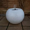 Round Stone Solar Water Feature / Fountain - Light Grey -Leaf Shop round stone solar water feature fountain light grey5056035517216 01c MP