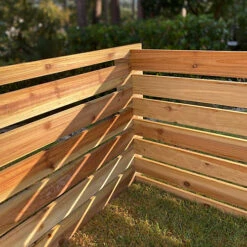 Set Of 2 Wooden Slatted Garden Composters (65cm X 120cm) -Leaf Shop set of 2 wooden slatted garden composters 65cm x 120cm 5056589500528 04c MP