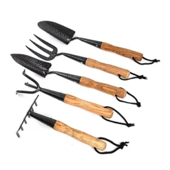 Simpa 5PC Hammered Carbon Steel Midi Garden Hand Tool Set