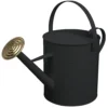 Simpa 9 Litre / 2 Gallon Black Galvanised Watering Can With Brass Rose. 2 Simpa 9 Litre / 2 Gallon Black Galvanised Watering Can With Brass Rose. -Leaf Shop simpa 9 litre 2 gallon black galvanised watering can with brass rose 5059331206990 01c MP