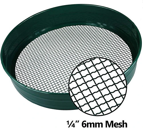 Simpa Steel Garden Riddle Sieve 1/4" 6mm Mesh 70mm Deep 4 Simpa Steel Garden Riddle Sieve 1/4" 6mm Mesh 70mm Deep - Image 2