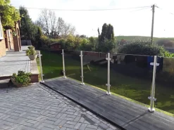 Stainless Steel Balustrade Mid Post (1100mm High) -Leaf Shop stainless steel balustrade mid post 1100mm high 9508452154575 03c MP