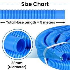 Swimming Pool Vacuum Hose Flexible Pipe 38mm X 5m -Leaf Shop swimming pool vacuum hose flexible pipe 38mm x 5m5060470914172 04c MP