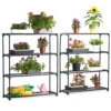 VonHaus Greenhouse Staging Unit, 4 Tier Steel Shelving For Greenhouse, Storage Racking Outdoor Plant Stand Display, Pack Of 2 1 VonHaus Greenhouse Staging Unit, 4 Tier Steel Shelving For Greenhouse, Storage Racking Outdoor Plant Stand Display, Pack Of 2 -Leaf Shop vonhaus greenhouse staging unit 4 tier steel shelving for greenhouse storage racking outdoor plant stand display pack of 25060192527698 01c MP