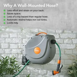VonHaus Hose Reel, 30m Wall Mounted Hose Reel For Garden, Retractable Hose Reel Auto Rewind, Includes Wall Fixings, 180 Pivot 8 VonHaus Hose Reel, 30m Wall Mounted Hose Reel For Garden, Retractable Hose Reel Auto Rewind, Includes Wall Fixings, 180 Pivot -Leaf Shop vonhaus hose reel 30m wall mounted hose reel for garden retractable hose reel auto rewind includes wall fixings 180 pivot5056115709920 03c MP