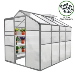 Weather Resistant Aluminium Greenhouse 6ft X 8ft