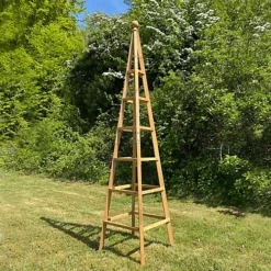 Wooden Garden Obelisk Ideal For Climbing Plants (1.9m) -Leaf Shop wooden garden obelisk ideal for climbing plants 1 9m 5060266598937 03c MP